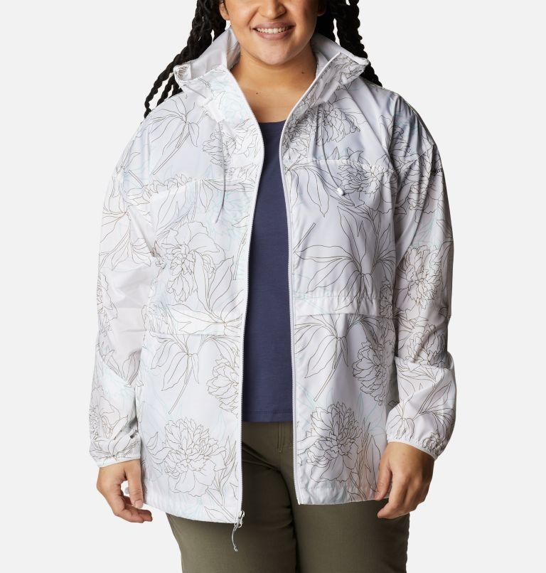 Columbia Alpine Chill Windbreaker Jakke Dame Hvite | Plus Size 34597R